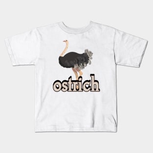 ostrich tshirt design Kids T-Shirt